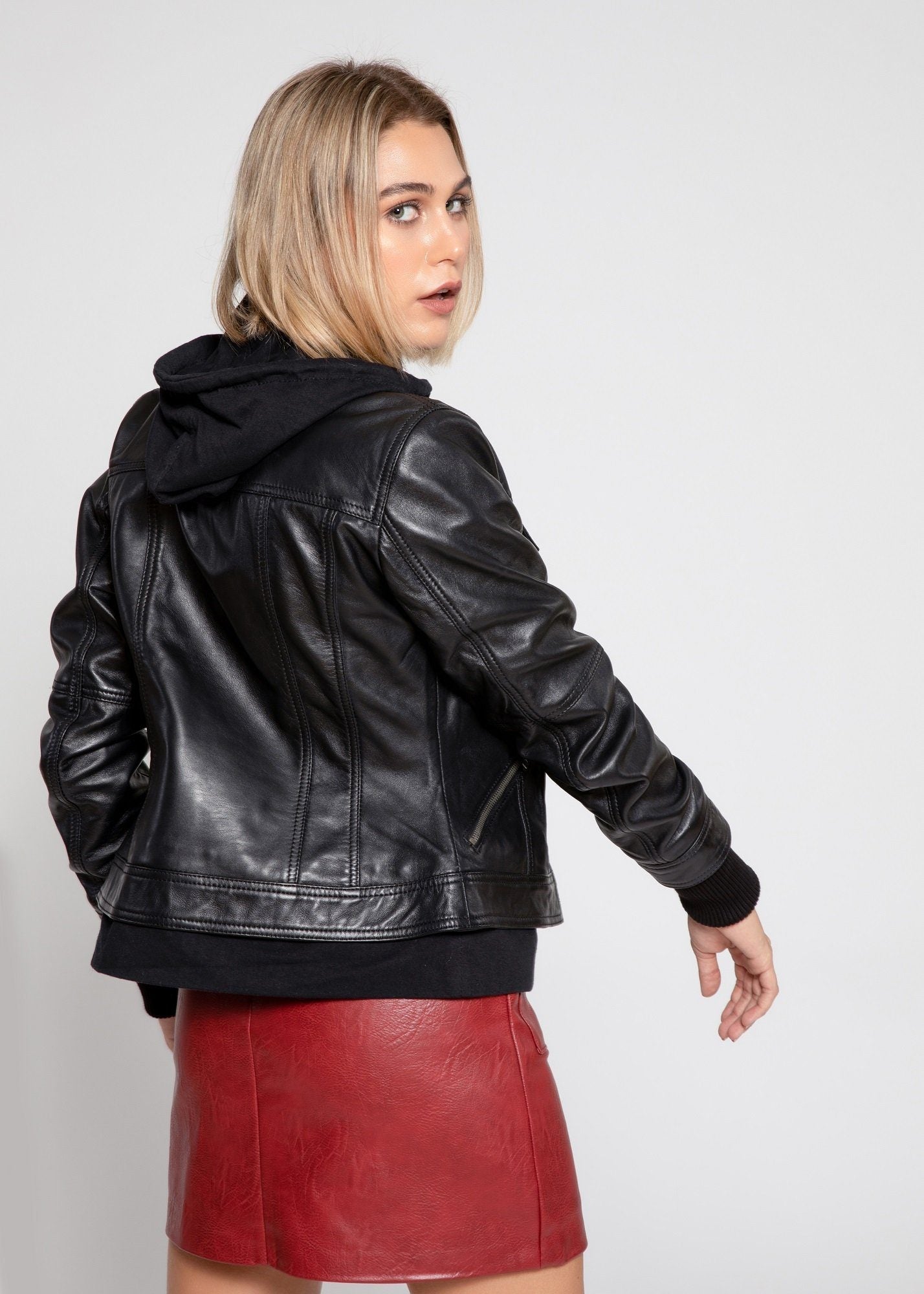 Veste en cuir Annalise pour femme