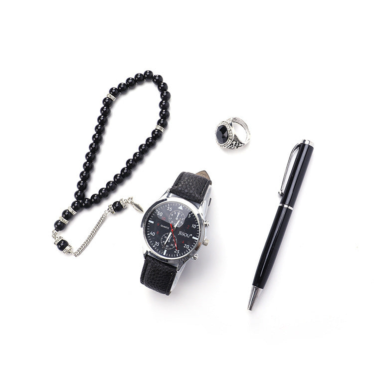 Coffret Cadeau Coffret Bague Chapelet Montre Quartz Stylo