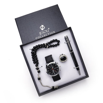 Coffret Cadeau Coffret Bague Chapelet Montre Quartz Stylo