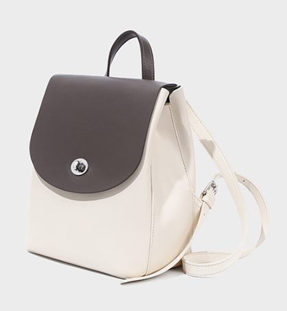 Sac à dos pour femme en cuir véritable de capacité moyenne