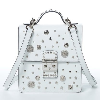 Sac à main en cuir blanc The Hollywood Backpack