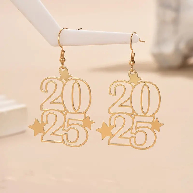 Boucles d'oreilles pendantes créatives  Gloden 2025 pour femmes