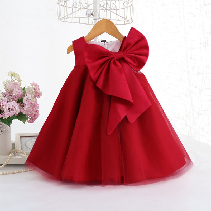 Robe pour fille avec gros nœud style coréen pour bébé fille