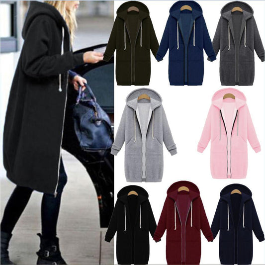 Capuche Manches Longues Pull Polaire Longue Veste